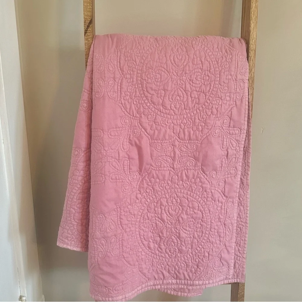 TWIN Lilac Lavender Pink Quilted Bedspread quilt blanket